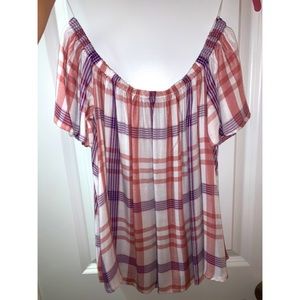 Express off shoulder short sleeve top